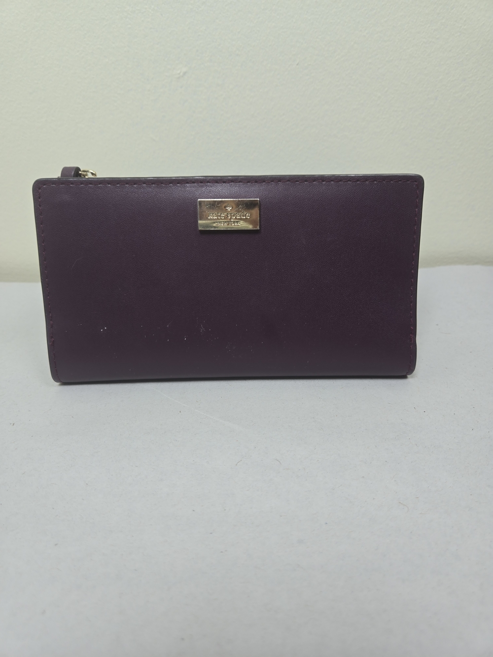 Kate Spade Plum Leather Zip Wallet